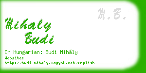 mihaly budi business card