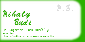 mihaly budi business card